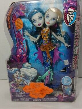 Monster High Peri & Pearl Great Scarrier Reef Serpintine Doll Glow Dark New